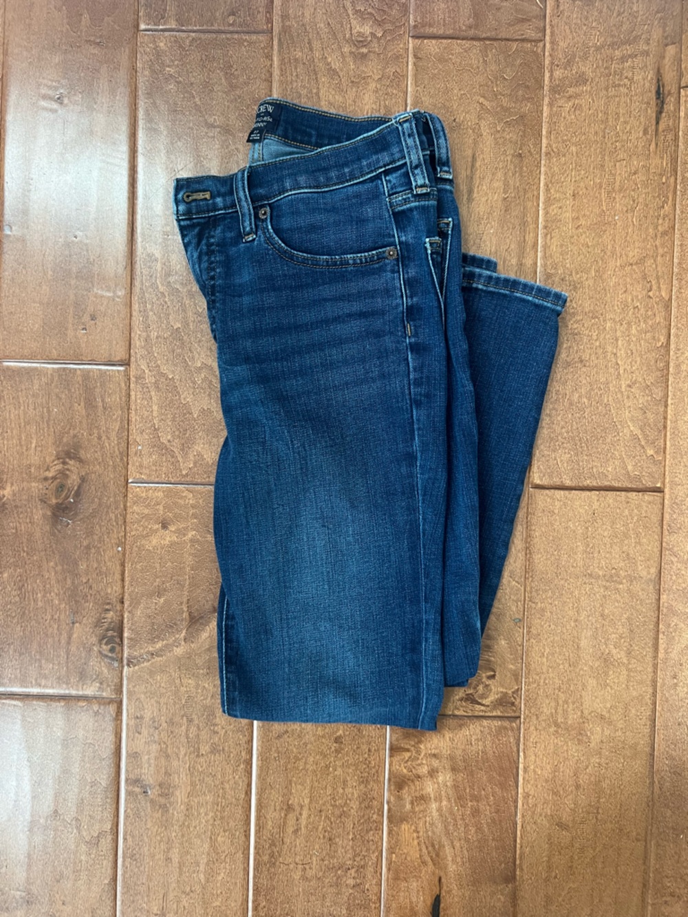J. Crew Dark Blue 9” Mid-Rise Skinny Jeans